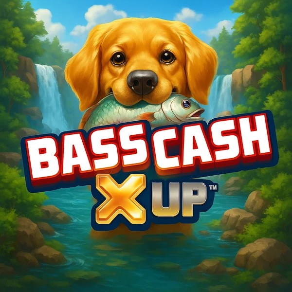 Official Slots logo: Bass Cash X UP by Alchemy Gaming at Catspins Casino