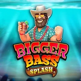 Bigger Bass Splash online game logo by Pragmatic Play on catsspinscasino.com
