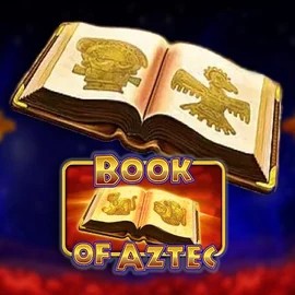 Book of Aztec online game logo by Amatic Industries on catsspinscasino.com