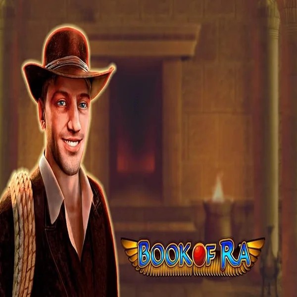 Slots logo of Book of Ra from Greentube at Catspins Casino