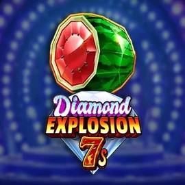Diamond Explosion 7s online game logo by RubyPlay on catsspinscasino.com
