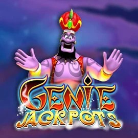 Jackpots logo of Genie Jackpots from Blueprint Gaming at Catspins Casino