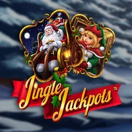 Jingle Jackpots slot logo by Dragon Gaming at Catspins Casino