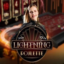 Lightning Roulette logo – Live Casino by Evolution at Catspins Casino
