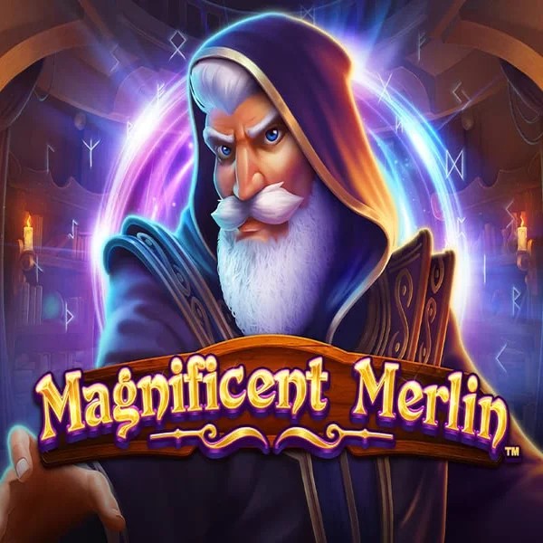Slots logo of Magnificent Merlin from Greentube at Catspins Casino