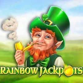 Rainbow Jackpots slot visual from Red Tiger Gaming available on catsspinscasino.com