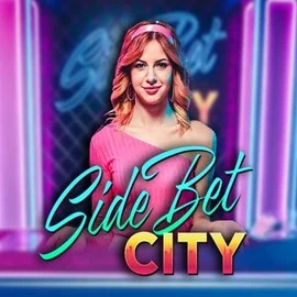 Side Bet City slot visual from Evolution available on catsspinscasino.com