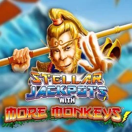 Stellar Jackpots with More Monkeys logo by Lightning Box Game at Catspins Casino