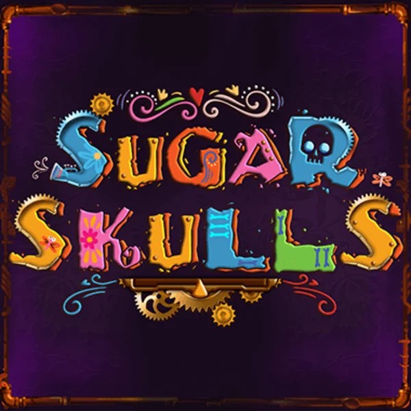 Sugar Skulls slot logo by Booming Games at Catspins Casino