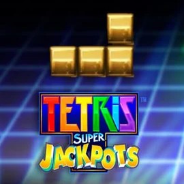 Tetris Super Jackpots slot visual from WMS available on catsspinscasino.com